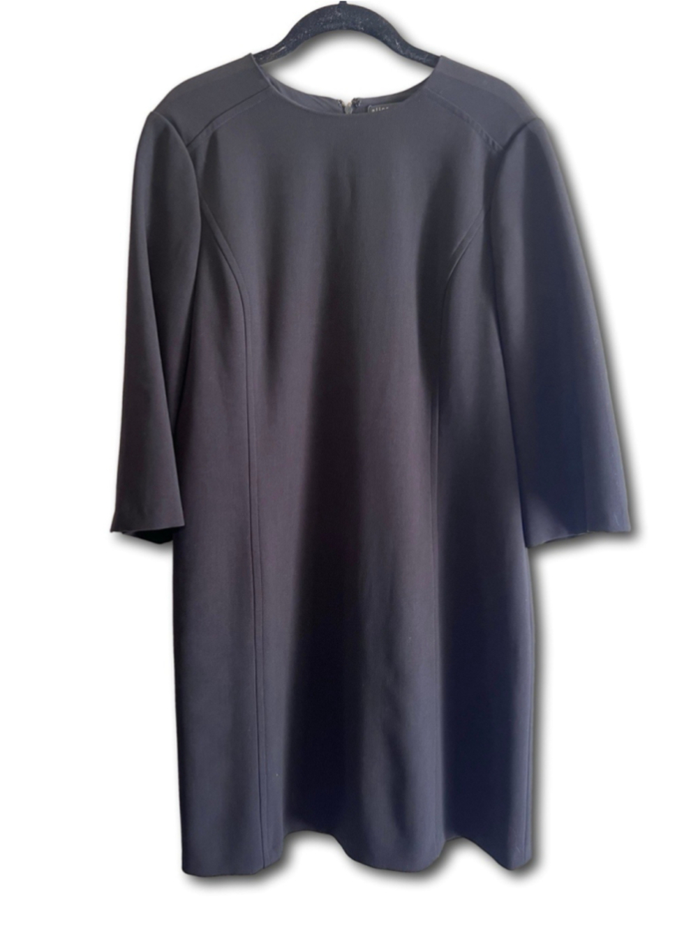 Alice + Olivia Gem Shift Dress 3/4 Sleeves Black Classic Women’s Size 12